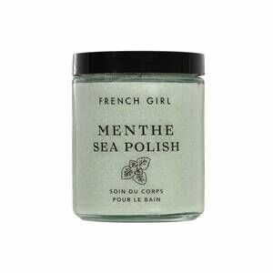NEW FRENCH GIRL organic hydrating mint body scrub in green